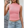 thumbnail image 5 of PRETTYGARDEN Tank Tops for Women Summer Mock Neck Ribbed Knit Slim Fitted Shirts Going Out Top Spring Fashion Clothes, 5 of 10