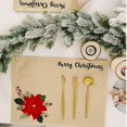 thumbnail image 4 of Oleegame 1PC Placemat Light Table Set Dining Table Set For 8 Oval Table Mat Big Decorations Table Flower Christmas Tablecloth Red Placemat Kitchen，Dining & Bar Beige, 4 of 7