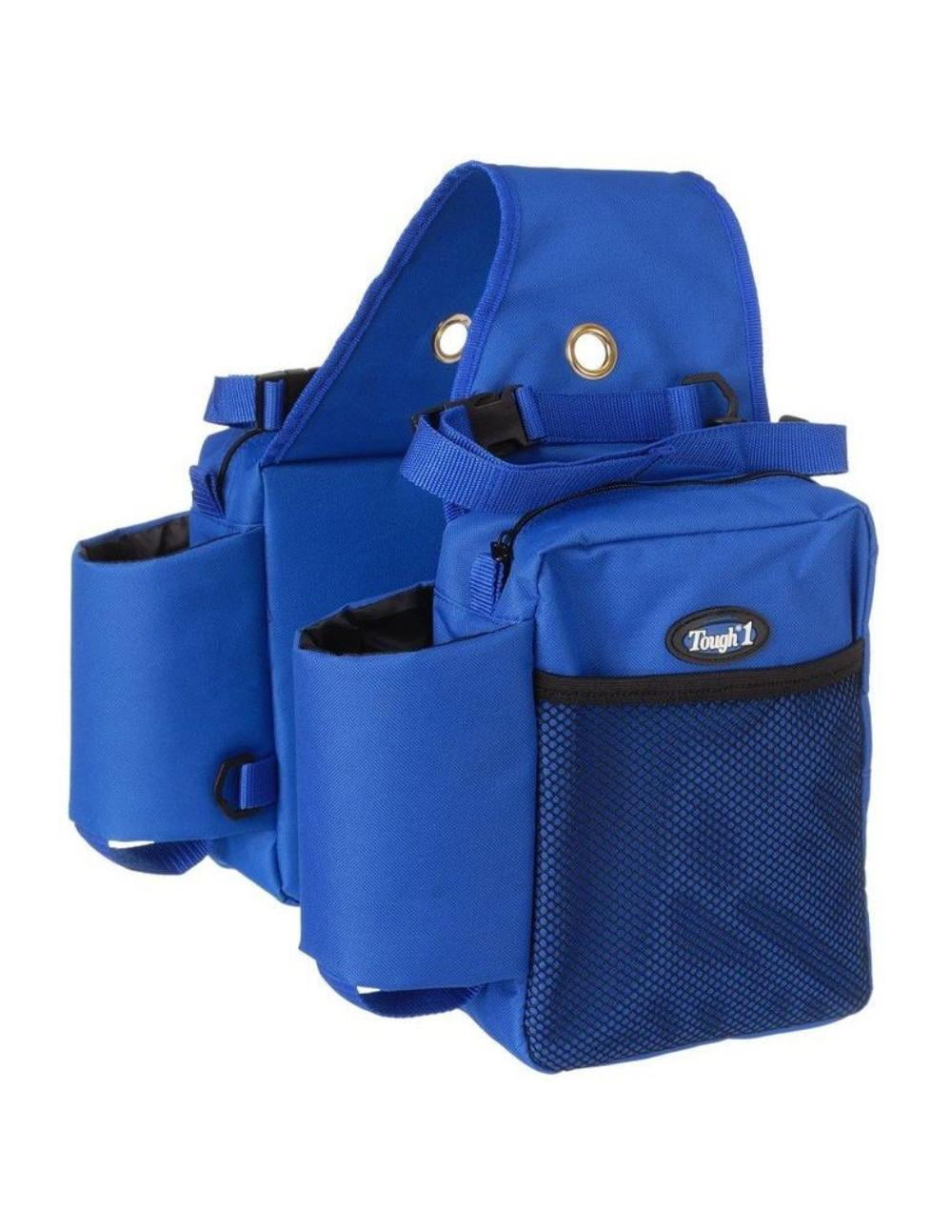 Saddle Accessory Nylon Insulated Nylon Pouch Bag Blue 2 Pockets 