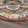 thumbnail image 3 of 4â€™ Round Red Layered Petals Area Rug, 3 of 3