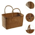 thumbnail image 6 of WeiLaiKeQi Handwoven Basket with Handle Rustic Market Basket for Party Weddings Camping 36cmx19cmx21cm, 6 of 9