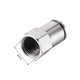 thumbnail image 3 of Empuje para Conectar Tubo Montajes 12mm Tubo OD x 3/8 PT Hembra Recto NeumÃ¡tico Conector TuberÃ­a Acoplamiento Plata Tono 2uds Unique Bargains empujar para conectar accesorios de tubo, 3 of 4