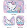 thumbnail image 3 of 4 Piece Cute Cartoon Shower Curtain Set with Non-Slip Rugs, Toilet Lid Cover and Bath Mat， Bathroom Set Decor72 x 72inch, 3 of 12