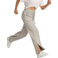 thumbnail image 7 of CYYOLLPF Cotton Capri Pants for Women Paper Bag Pants Hiking Capris for Women Lounge Sweatpants Pull on Pants Beach Pants for Women Gaucho Pants for Women Long Lounge Pant Gray M, 7 of 7