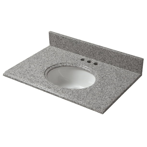 Cahaba 25 In X 19 Napoli Granite Vanity Top With Oval Bowl And 4 Faucet Spread Com Napoli Granite Vanity Top, 25 Bathroom Vanity Top With Sink