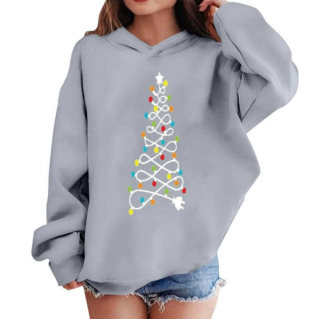 Sudaderas con capucha para niños y niñas, sudaderas navideñas con capucha para niños medianos y grandes, camisetas de manga larga, sudaderas para niños