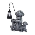 thumbnail image 1 of Estatua de perro para jardín, luz solar, artesanía decorativa, regalo, figura de animal, lámpara para exteriores Estilo A, 1 of 9