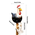 thumbnail image 4 of Decoración de arte de jardín Forma de pollo Estaca Piso Resina Artesanía Yarda Césped Adorno de gallina, Tipo 1 kenally HA005016-01B, 4 of 6