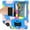Colorful + Blue, variant on For Amazon Kindle Fire HD 8 2020 360 Degree Rotation Turntable Contrast Color Robot Shockproof +