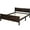 Espresso, variant on Hommoo Wood Platform Bed Twin Bed Frame with Headboard/Footboard/Wood Slat Support, Oak
