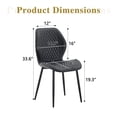 thumbnail image 4 of Dining Chairs Set of 4 Black Diamond PU Leather Metal Black 33.6" for Kitchen, 4 of 8