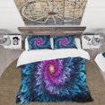 thumbnail image 2 of Designart 'Purple And Blue Fractal Flower' Modern Duvet Cover Set, 2 of 5