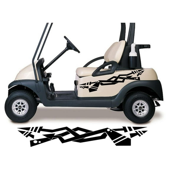 Golf Cart Go Kart Decals Side By Side Stickers Graphics Tribal Flames Stripes GG02