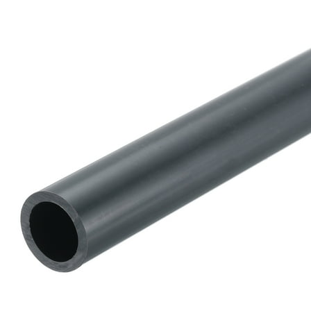 Uxcell Rigid Round Pipe 16.6mm ID 22mm OD 8" Length Dark Grey High Impact for Water Pipe, Crafts, Cable Sleeves