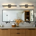 thumbnail image 5 of Matte Black Modern Bathroom Vanity Light 27 inch Dimmable LED Bath Bar Light Fixtures Over Mirror Wall Sconce Picture Lights for Paintings Cabinets Bedroom, 5 of 8