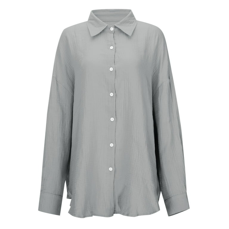 blouses for women womens blouses dressy casual no iron blouses women Women's Oversized Solid Shirt Loose Fit Breathable Fabric Casual Fashion Top - Walmart.com blouses for women womens blouses dressy casual no iron blouses women Women's Oversized Solid Shirt Loose Fit Breathable Fabric Casual Fashion Top - Walmart.com