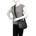 thumbnail image 6 of Hidesign Petra Leather Crossbody Bag with Saddle Shape and Faux Buckle Closure & Adjustable Shoulder Strap - size (9"L x 8"H x 2"W), 6 of 6