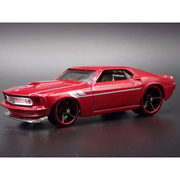 Open Box 1969 69 FORD MUSTANG BOSS 302 FASTBACK RED 1:64 SCALE DIORAMA DIECAST MODEL CAR