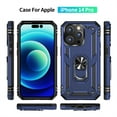 thumbnail image 6 of Decase For iPhone 14 Pro Max,Slim Armor Magnetic Shockproof Rotating Ring Holder Hard Case Cover,Blue, 6 of 8