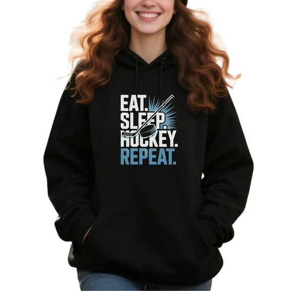 Classic Hockey Hoodie for Men and Women, Unisex Pullover Hooded Sweatshirt, Comfortable Cotton Poly Blend, Casual Everyday Streetwear