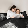 thumbnail image 5 of Feelyou Black White Lion Bedding Comforter Set for Adult, Valentines Day Twin Comforter Sets, Couple Animal Theme Reversible Bedding Set, Luxury Bedroom Decor, 2-Piece, 5 of 8