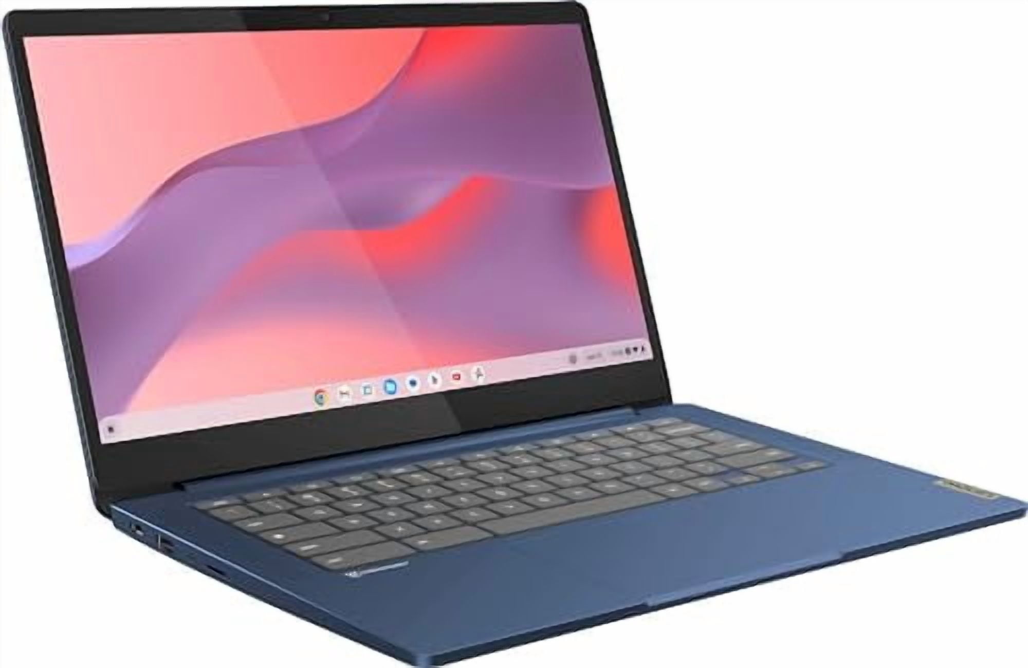 Lenovo IdeaPad Slim 3 14" Chromebook Laptop (14" FHD Touchscreen, 8-Core MediaTek Kompanio 520, 4GB RAM, 128GB(64GB eMMC+64GB SD)), Webcam, 13.5-Hrs Long-Battery Life, Chrome OS, Abyss Blue