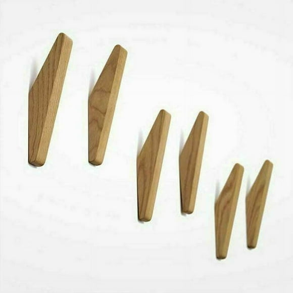 Vintage Wooden Wall Hooks, Sturdy Durable Real Wood for Safe Hanging of Coats, Towels, and Clothes in Various Locations Such as Foyers, Hallways, and Closets