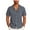 Navy, variant on Chiccall Mens Linen Button Down Shirts with Pockets Solid Short Sleeve Lightweight Breathable Summer Beach Blouse Tops XL Black