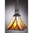 thumbnail image 2 of Quoizel TFAS1507VA Asheville Tiffany Glass Mini Pendant Lighting, 1-Light, 100 Watts, Valiant Bronze (12" H x 7" W), 2 of 4