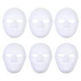 thumbnail image 1 of KAKOWELY 6 máscaras blancas prácticas para hacer tú mismo, máscaras de papel pintadas a mano, accesorio para fiestas de mascarada, 1 of 5