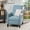 Light Blue, variant on Llinc Store Nail Tufted Fabric Push Back Recliner Chair with Footrest Upholstery Modern Lying Chair Single Sofa for Living Room, Beige