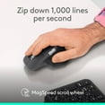 thumbnail image 5 of Logitech MX Master 4 for Business, Wireless Mouse with Quiet Clicks, 8K DPI, MagSpeed Scrolling, Logi Bolt Receiver, Bluetooth, Actions Ring, Haptics, USB-C Charging - Graphite - Darkfield - Wirele..., 5 of 10