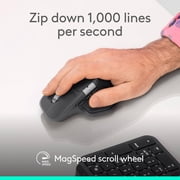 Logitech MX Master 4 for Business, Wireless Mouse with Quiet Clicks, 8K DPI, MagSpeed Scrolling, Logi Bolt Receiver, Bluetooth, Actions Ring, Haptics, USB-C Charging - Graphite - Darkfield - Wirele...