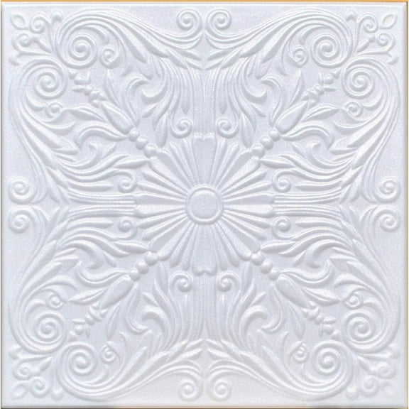 White Styrofoam Decorative Ceiling Tile Astana (Package of 8 Tiles) - Other Sellers Call This Spanish Silver and R139
