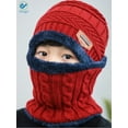 thumbnail image 6 of Deago Kids Winter Hat and Scarf Set Warm Knit Beanie Cap and Circle Scarf with Fleece Lining for Children Boys Girls (Red), 6 of 7