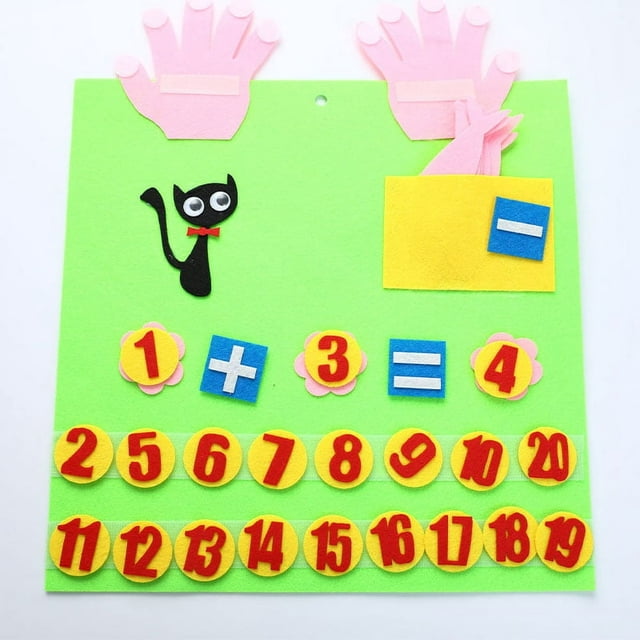 Kid Montessori Toys Felt Finger Numbers Math Children Counting Learning Toddlers
