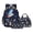 Blue - Cartoon Dinosaur Galaxy, variant on Dogs Print Kids Backpack Set with Lunch Box, Animal Paw Printed Kids School Bag with Adjustable Shoulder Strap, Practical Schoolbag and Lunch Box Pencil Pouch Set of 3