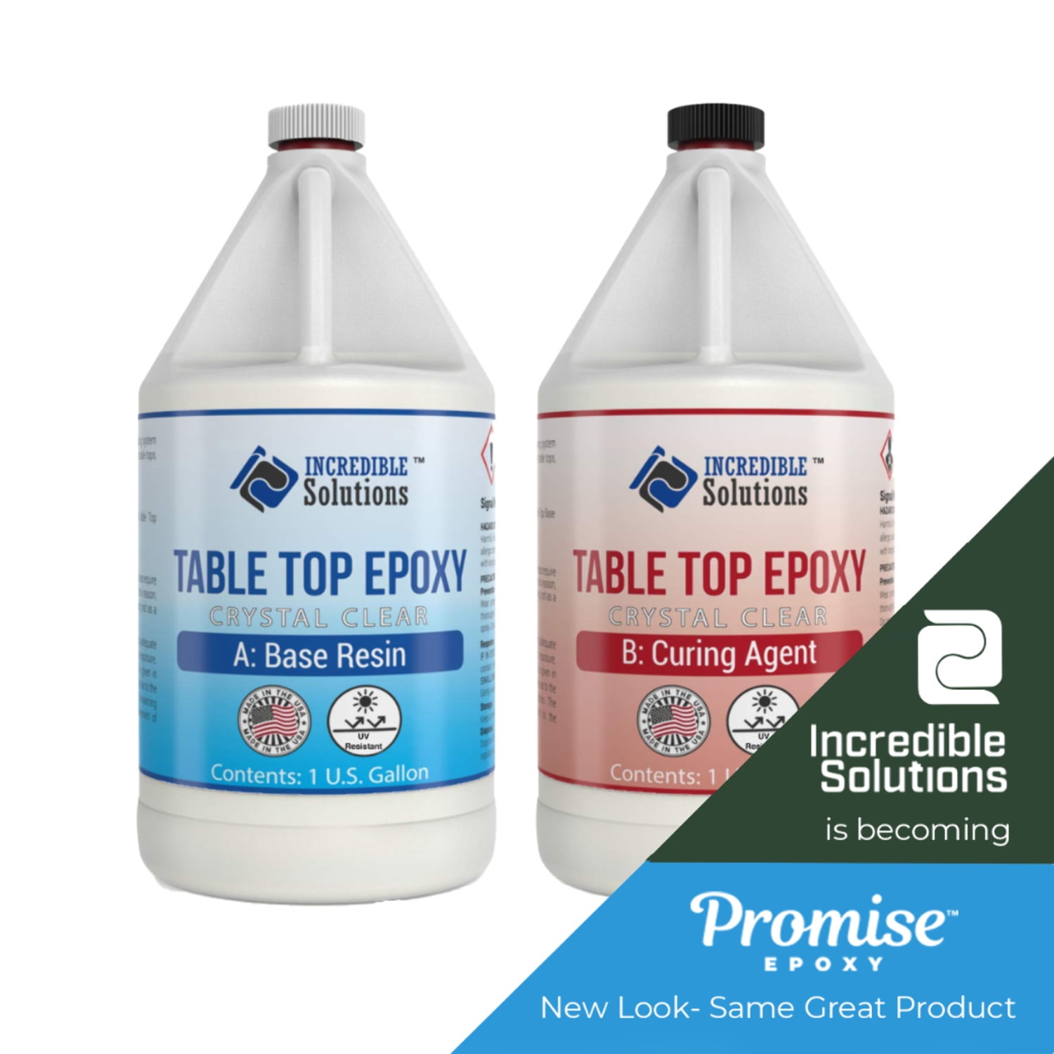 2 Gallon Table Top & Bar Top Epoxy Resin, Ultra Clear Finish, Self Leveling, Perfect for DIY Epoxy Counter Tops, Tabletops & Bars