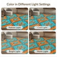 thumbnail image 7 of ODIKA 8'x10' Washable Area Rug Durable, Non-Slip Blocks Zigzag Border Dot Memphis Retro Interlocking Funky Maximalist Refined for Living Room, Under Sectional, Family, 7 of 7