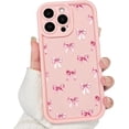 thumbnail image 1 of YWC-Compatible for iPhone 12 Pro Max Case Cute Aesthetic Bowknot Ribbon with Pink Design for Girls Women Soft TPU Shockproof Protective Girly for iPhone 12 Pro Max Case-Small Bow, 1 of 4