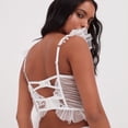 thumbnail image 3 of Conjunto de ropa interior de sujetador con encaje bordado en la espalda, hermoso corsé sexy europeo y americano para mujer, ultrafino, con anillo de acero fruncido, 3 of 5