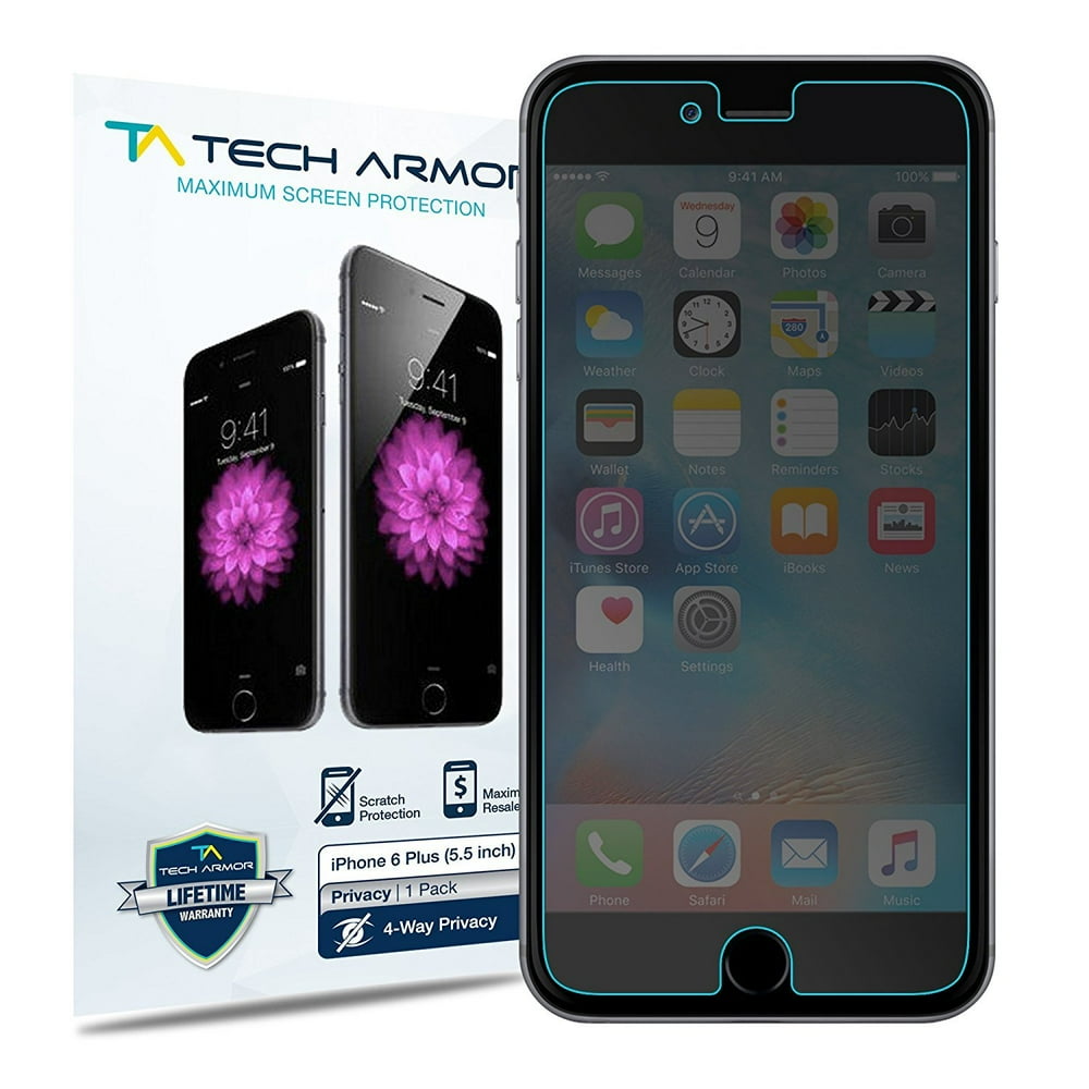 iPhone 6 Plus Privacy Screen Protector, Tech Armor 4Way 360 Privacy Apple iPhone 6S/iPhone 6