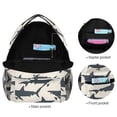 thumbnail image 4 of School Backpack Lightweight Multipocket College High Middle Student Bag 15L Shark Silhouettes, 4 of 9