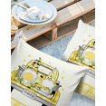 thumbnail image 2 of Pack of 2 Outdoor Pillow Covers, Gnome Lemon in Farm Truck Yellow Checked Waterproof Square Throw Pillowcase Cushion Decorative Pillow Covers for Couch Patio Tent, 16x16 in, 2 of 6