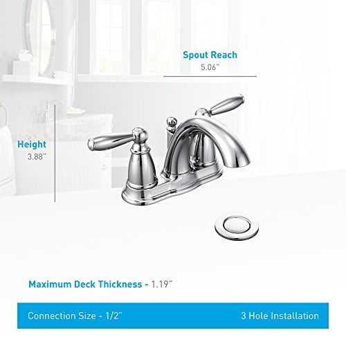 Moen 6610ORB Rubbed Bronze two-handle bathroom faucet
