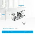 thumbnail image 3 of Moen 6610ORB Rubbed Bronze two-handle bathroom faucet, 3 of 5