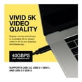 thumbnail image 3 of Koah Thunderbolt 3 (USB-C) Cable (40 Gbps, 2.5') - Supports 100W Charging, 0.8m, 3 of 6