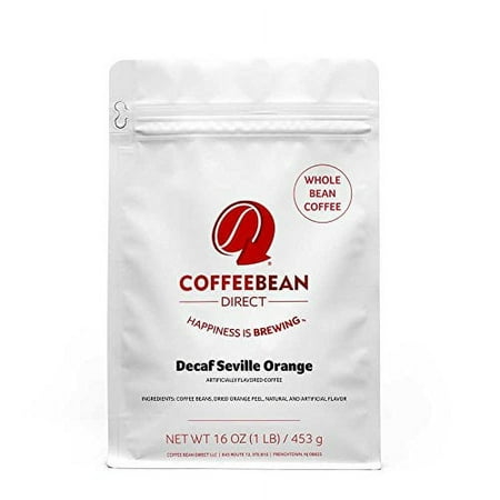 Coffee Bean Direct Decaf Seville OrangeWhole Bean Coffee, 16-Ounce Bags 3pk