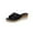 Black, variant on Anuirheih Slip on Sandals Women,Womens Summer Fashion Casual Slippers Open Toe Thick Bottom Flax Slippers(Black)