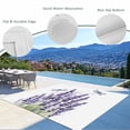 thumbnail image 3 of Purple Lavender Outdoor Rug 5x8 Ft - Reversible Patio Rug Outdoor Camping Rugs, Pastoral Botanical Floral Dragonfly Washable Indoor Outdoor Area Rugs, Non-Slip Outdoor Carpet Runner for Deck/Porch, 3 of 8